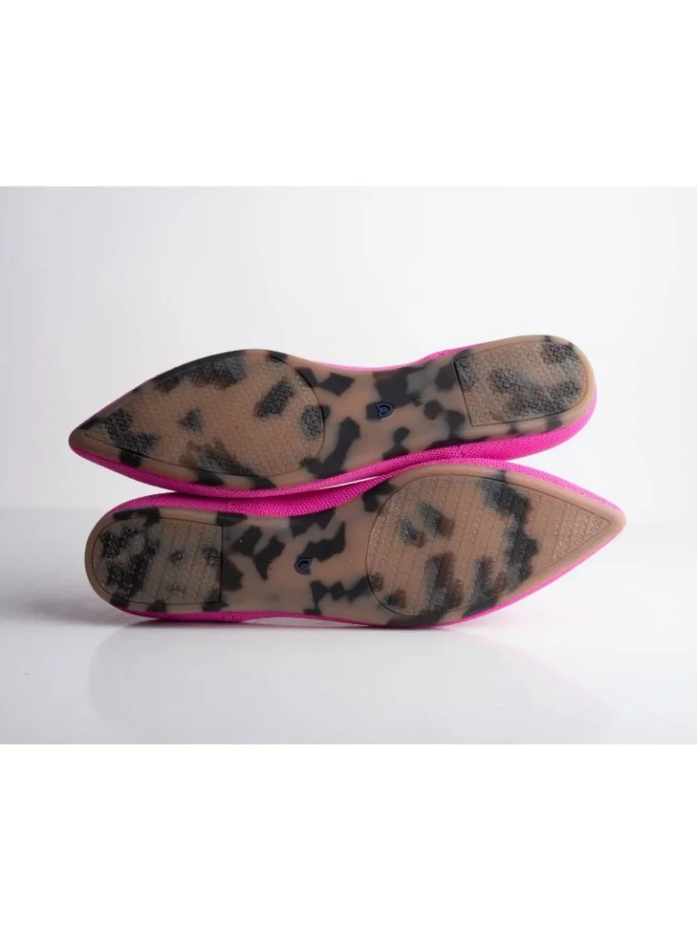 Rothy's Women Pointed Toe Ballet Flats Bright Pink Dragon fruit US 11  EU 42 New